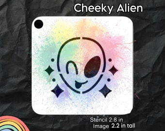 Alien Face Painting Stencil