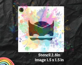 Kid Team Face Painting Stencil