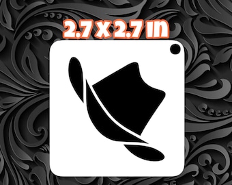Cowboy Hat Face Painting Stencil