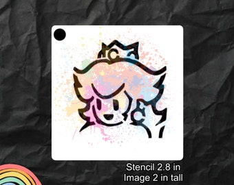 Blonde Princess Face Painting Stencil