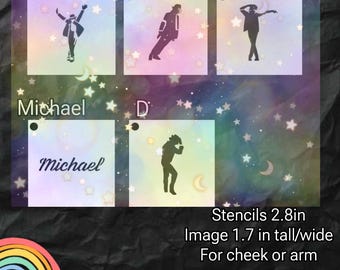 Michael Face Painting Strencils