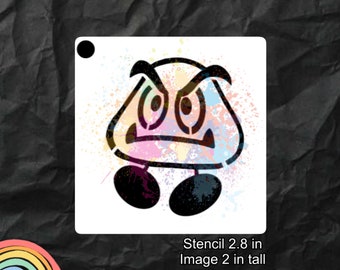 Short Enemy Face Paint Stencil