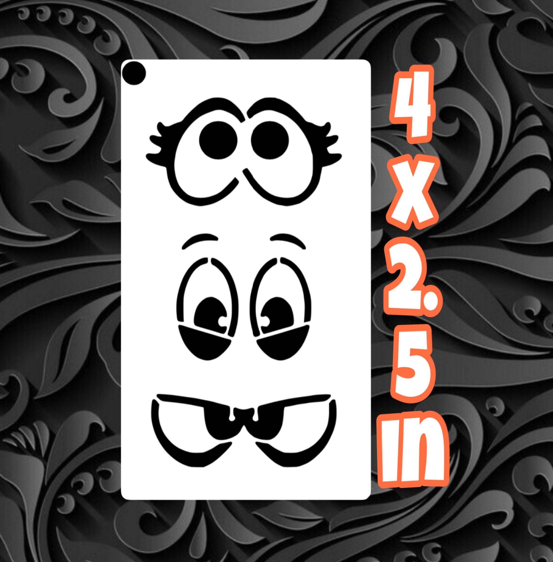 Cartoon Eyes Face Painting Stencil - Etsy