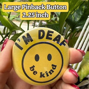 Deaf/Hearing Loss Button Pins