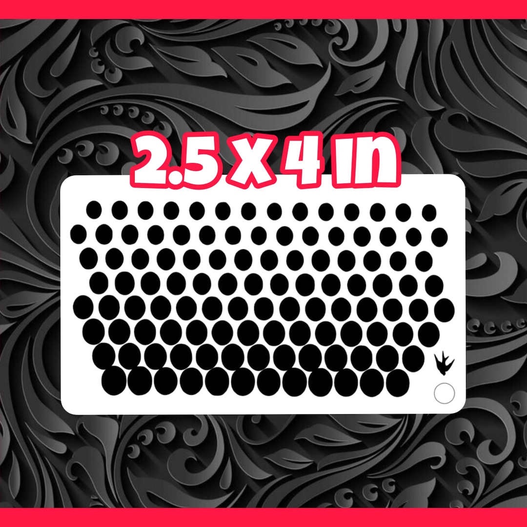 a modern laser-cut halftone spray paint stencil sheet