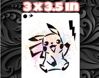 Pika Pika Face Painting Stencil