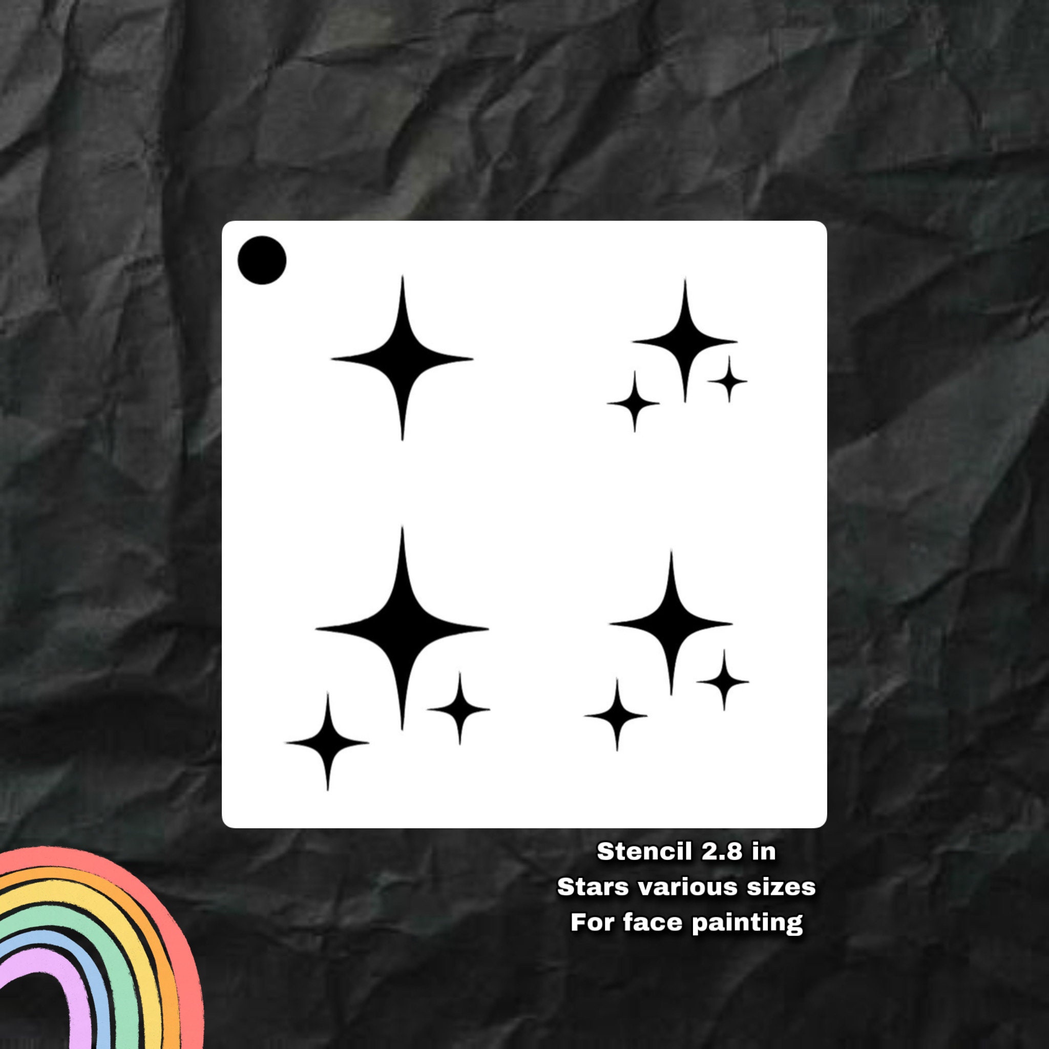 W19 Twinkle Star Wrap Face Painting Stencil – Ooh! Body Art Stencils