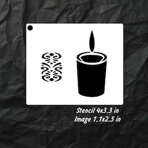 Candle Face Painting Stencil