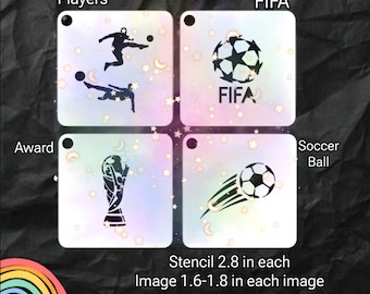Soccer FIFA Face Painting Stencils