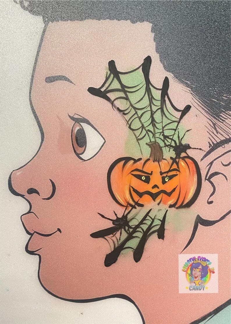 Halloween Face Painting Stencil - Etsy