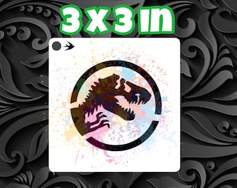 T-Rex Round Face Painting Stencil