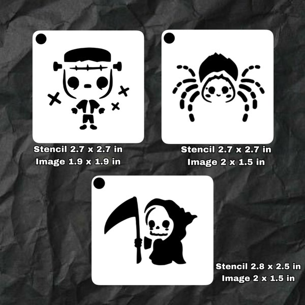 Halloween Friends Face Painting Stencils