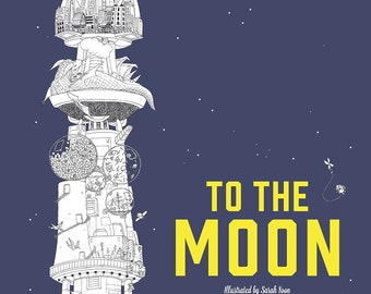 Moon Coloring Book Etsy - 