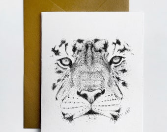 Tiger Greeting Card - Blank Card | Eco-Friendly | 100% Recycled Paper with Envelope