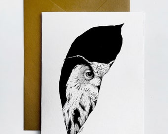 Owl Greeting Card - Blank Card | Eco-Friendly | 100% Recycled Paper with Envelope