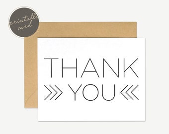 Simple Printable Thank You Card for Any Occasion - Etsy