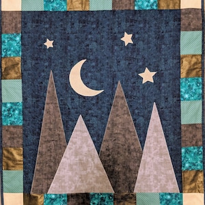 Midnight Mountains Baby Crib Quilt Pattern (.pdf)