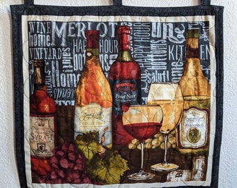 Wine Quilted Wall Hanging