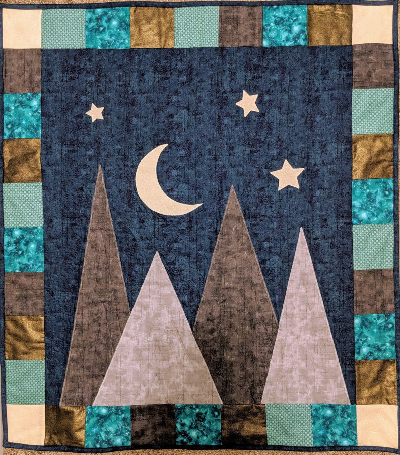 Midnight Mountains Baby Crib Quilt Pattern .pdf image 1