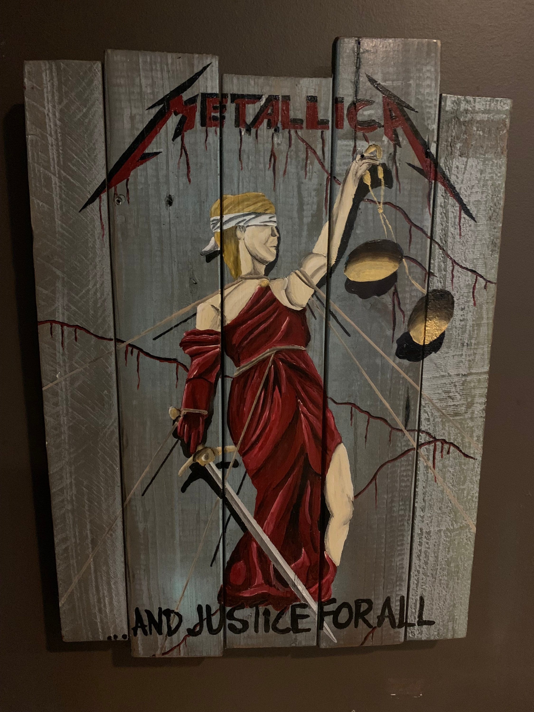 Metallica album cover painted pallet wood painting - Etsy 日本