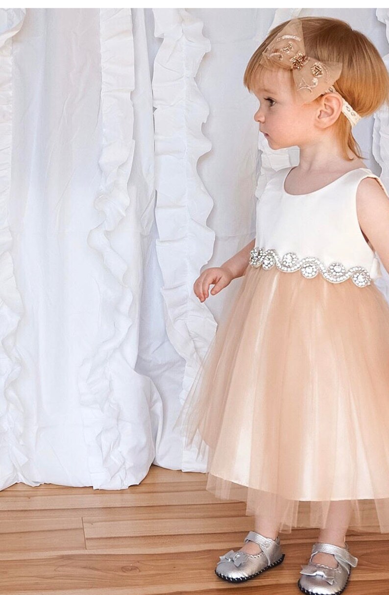 Purple Lilac lavender Elegant Satin and Tulle Flower Girl Dress Comes in Various Colors sizes 6m to 16y