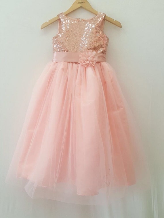 blush pink sparkly dress