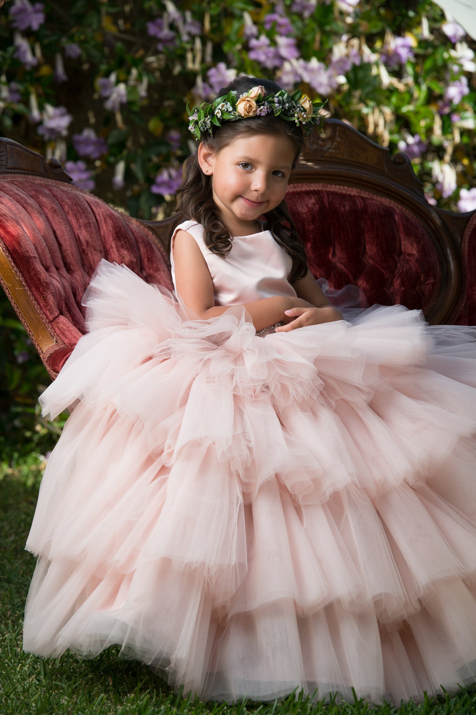 Olivia Dress Multi Tiered Poofy Flower Girl Special Occasion Etsy