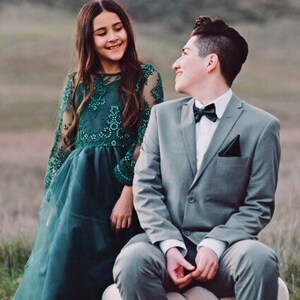 emerald christmas dress