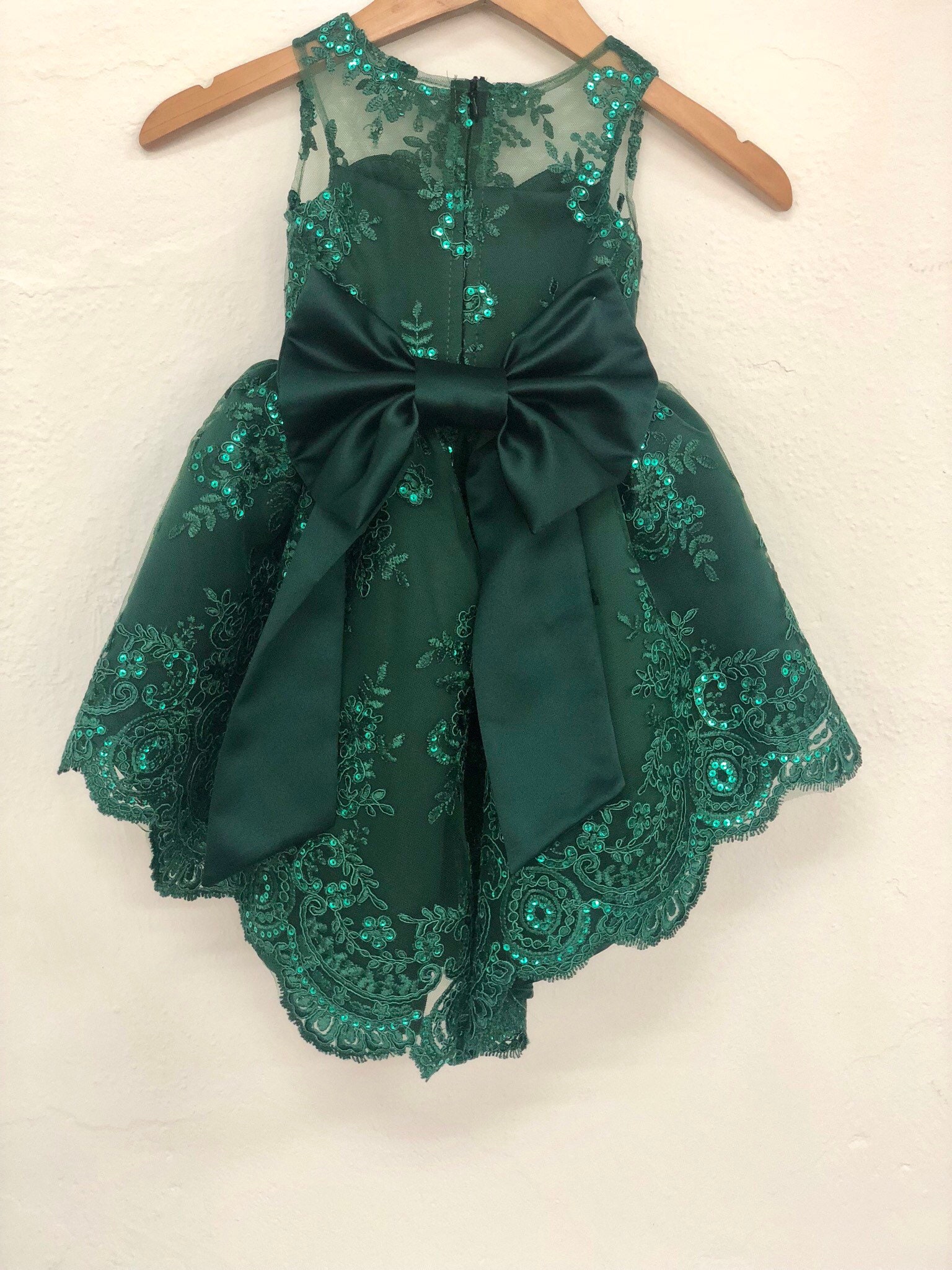 Guiliana Dress Holiday Dress Hunter Green Emerald Green | Etsy