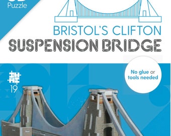 3D puzzle model of Bristol's Clifton Suspension Bridge