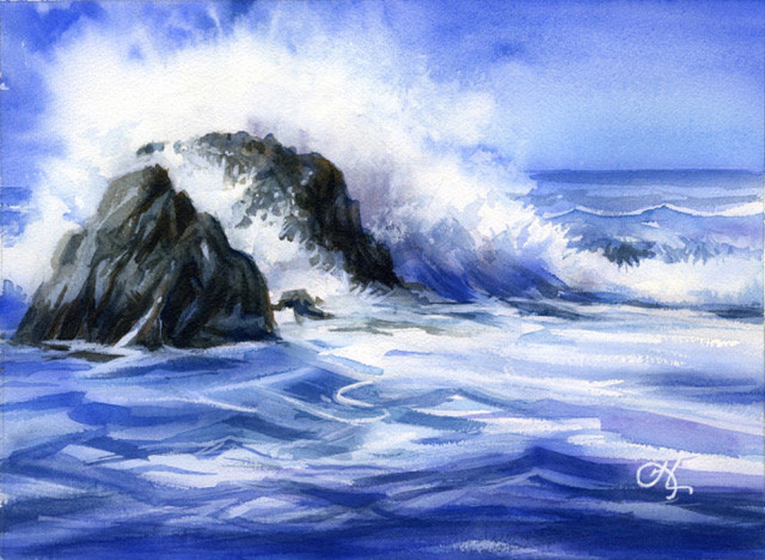 リカルドゴンザレス 原画 WET PAINT Original Watercolor Painting 