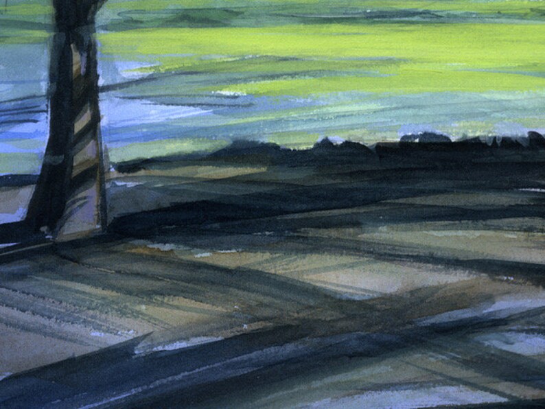 Original watercolor painting Red Barn 9 x 12 Camarillo A Camarillo Ranch landmark and site of numerous nuptials archival paper CA