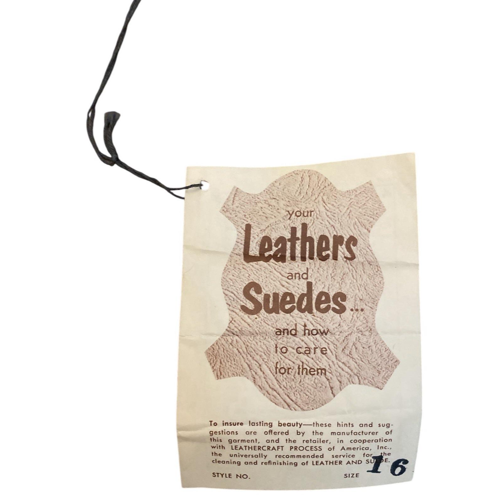 Leathercraft 1949 Your Leathers And Suedes Care Ephemera Advertising Brochure