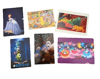 Theme Park Disney Pixar Cinderella Posted Stamps Used Collect Postcard Lot Of 6