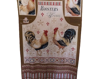 Wilmington Prints Bohemian Roosters Apron Fabric Panel Daphne B Cut & Sew Cotton