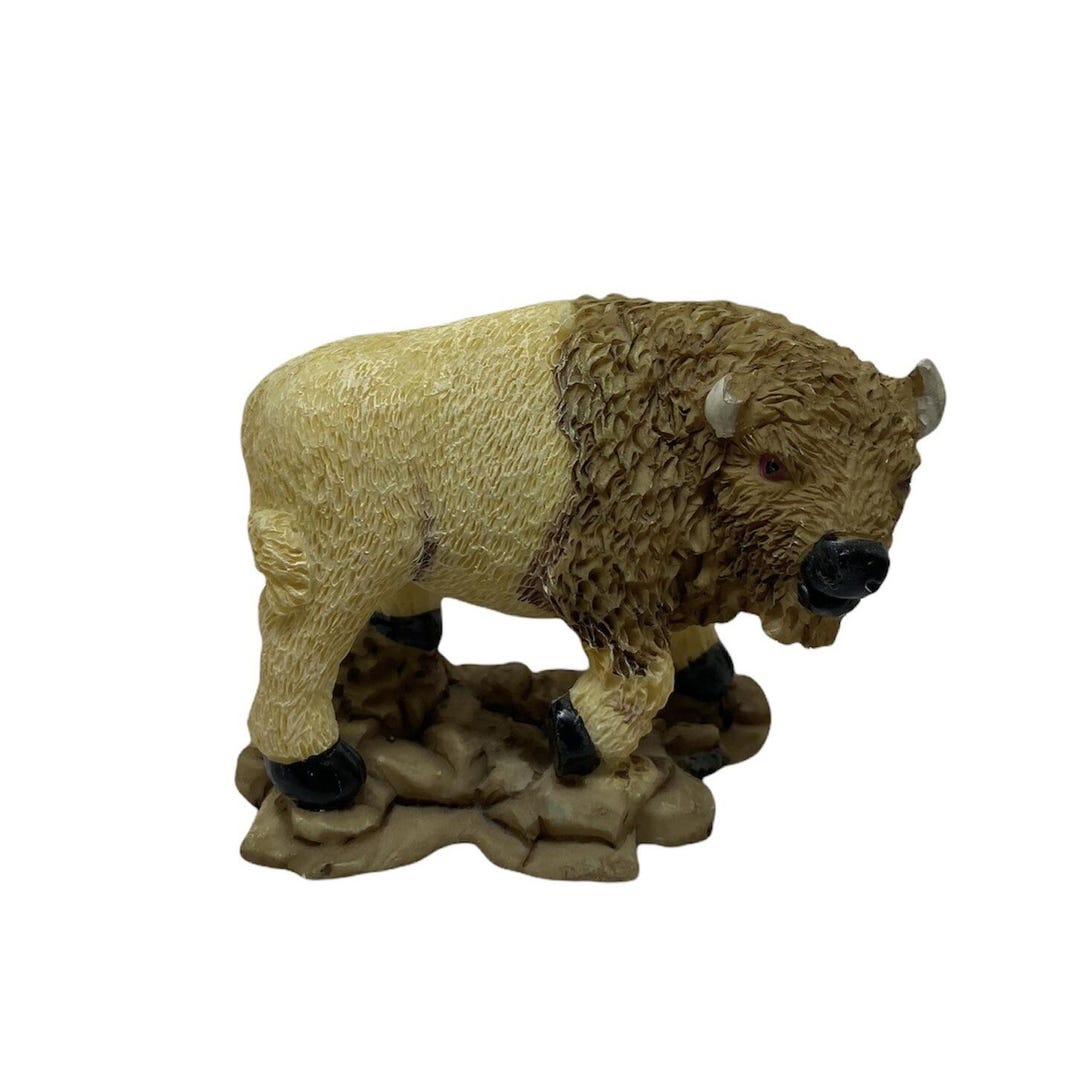 Miniature Bison Ranch Miniature Chalkware Bison Figurine Buffalo Oxen Zoo Animal Train Car ...