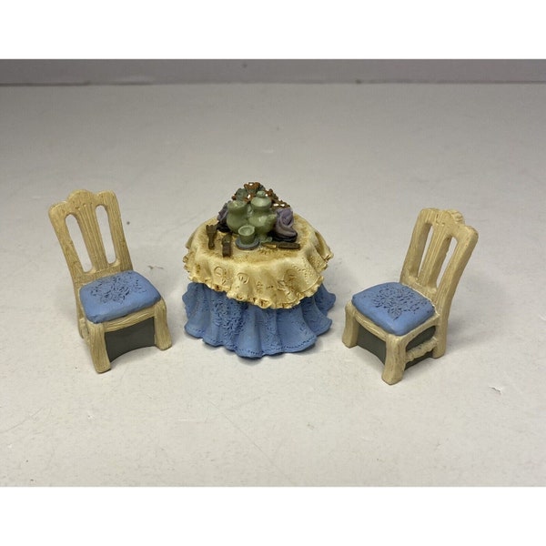 Avon Collectibles Victorian Memories Miniature Doll Furniture Kitchen Dining