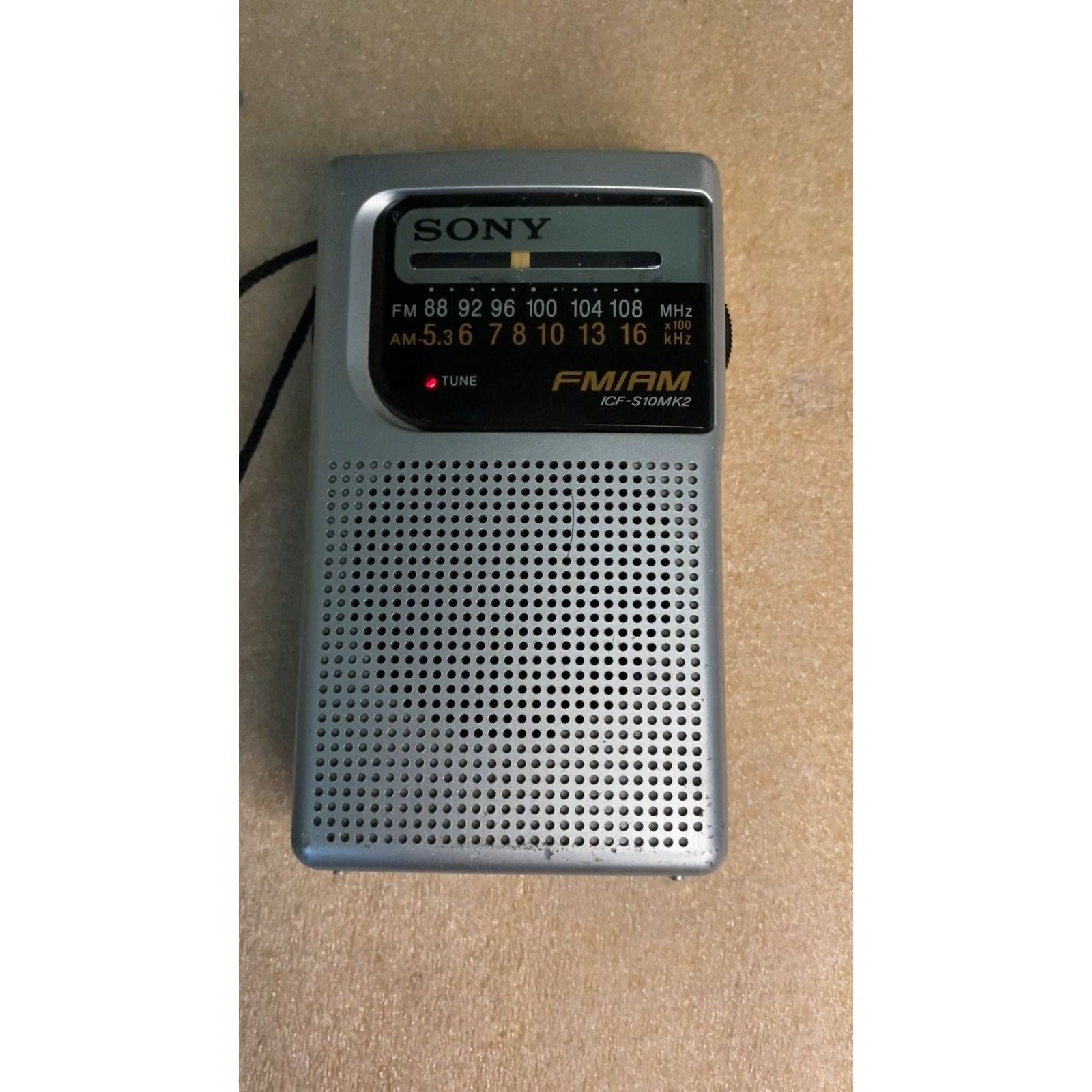 SONY ICFS10MK2 Personal Pocket Silver Radio Am/fm Handheld Dual Band W