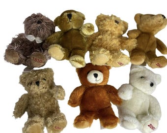 Lot of 7 vintage Toys R Us Animal Alley "A Century of Bears" Plushies