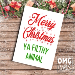 Merry Christmas Ya Filthy Animal Home Alone Card