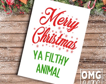Merry Christmas Ya Filthy Animal Home Alone Card