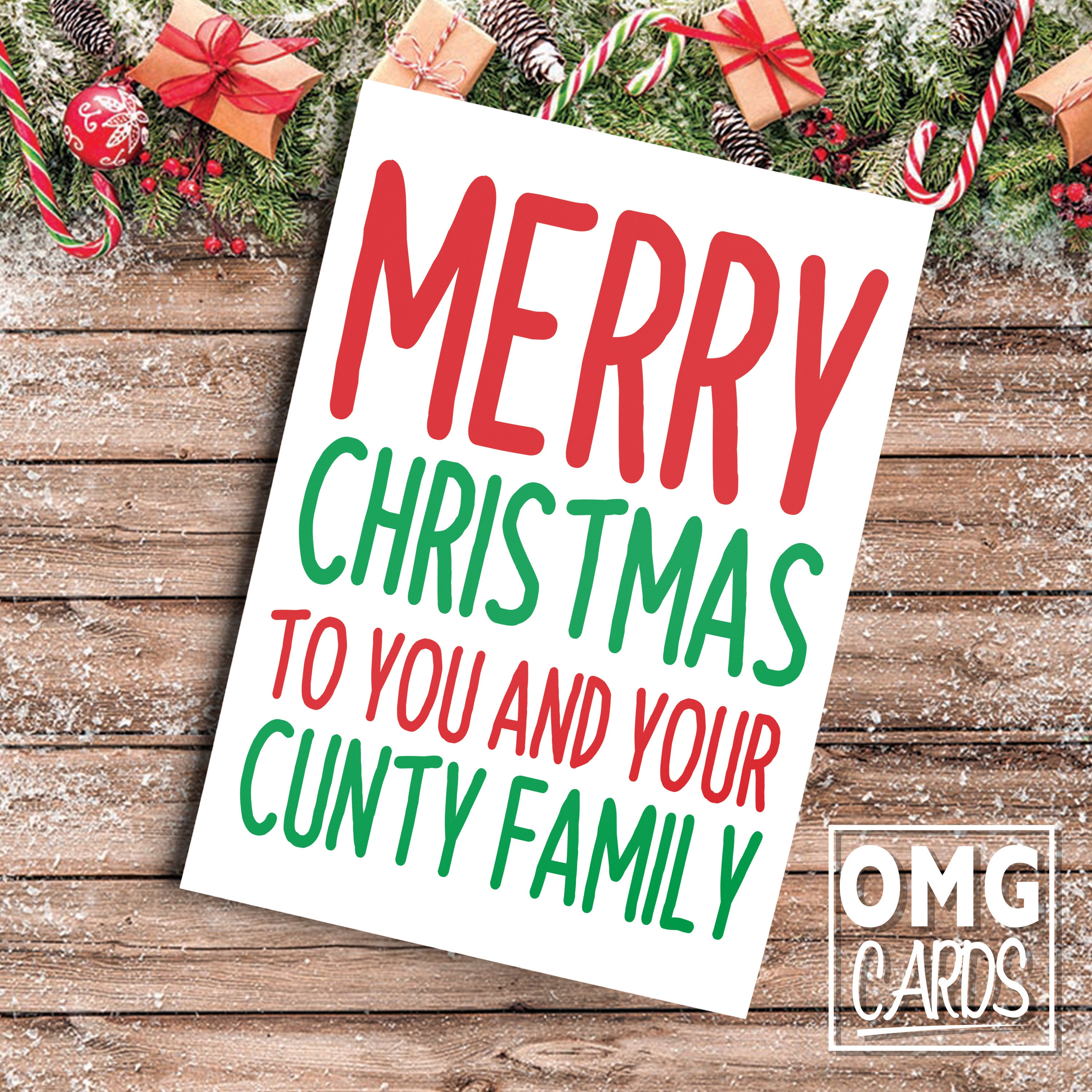 rude-christmas-card-merry-christmas-to-you-and-your-cunty-etsy