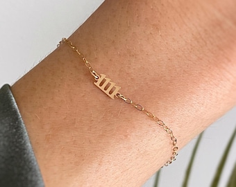 Angel Number Bracelet – Personalized Lucky Number Charm, 11:11 Numerology Jewelry, Dainty Gold-Filled or Sterling Silver, Spiritual Gift