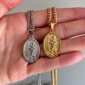 St Christopher 18k Gold - Etsy