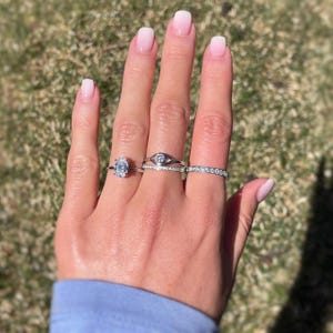 Half Eternity Ring, Stackable Eternity Band, Pave Ring, Gold Ring for Women, Travel Wedding Rings, Dainty Pave Ring, Cubic Zirconia Rings bild 9