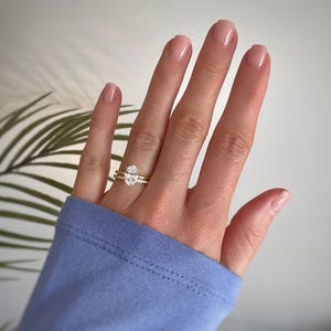 Half Eternity Ring, Stackable Eternity Band, Pave Ring, Gold Ring for Women, Travel Wedding Rings, Dainty Pave Ring, Cubic Zirconia Rings bild 5