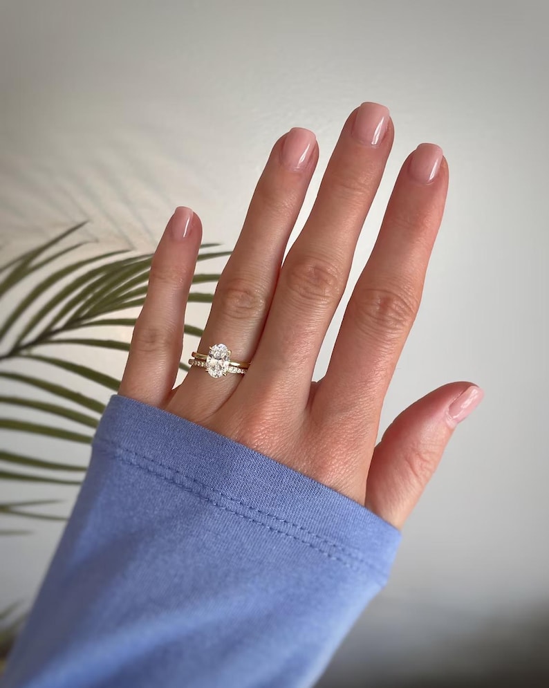Half Eternity Ring, Stackable Eternity Band, Pave Ring, Gold Ring for Women, Travel Wedding Rings, Dainty Pave Ring, Cubic Zirconia Rings bild 5