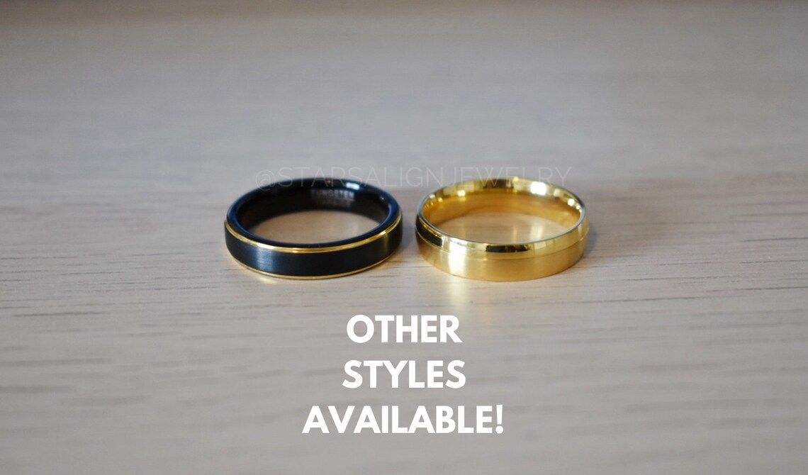 Mens Gold Ring Nontarnishing 18k Gold Ring Minimalist Mens Etsy