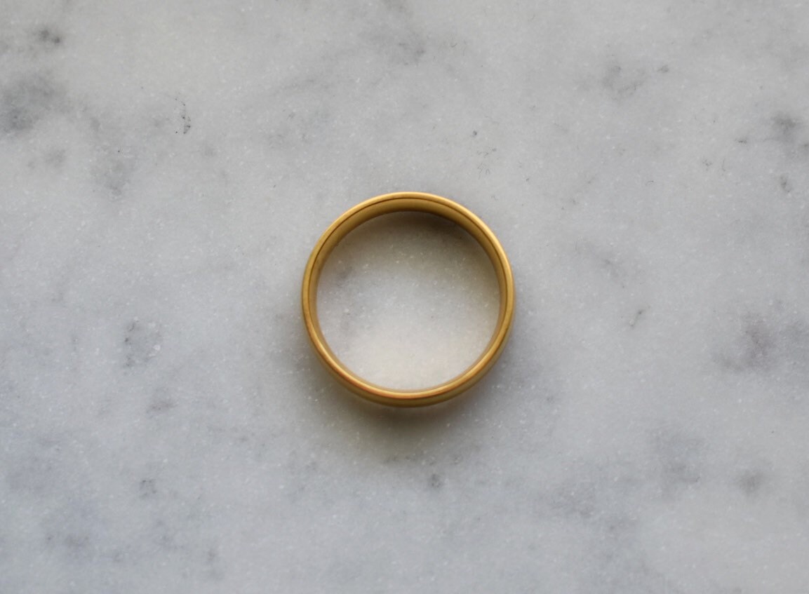 Mens Gold Ring Nontarnishing 18k Gold Ring Minimalist Mens Etsy