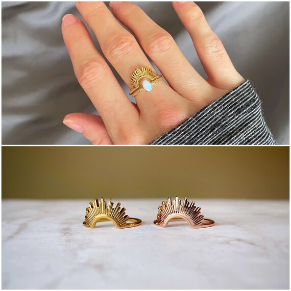 Gold outlet sunburst ring